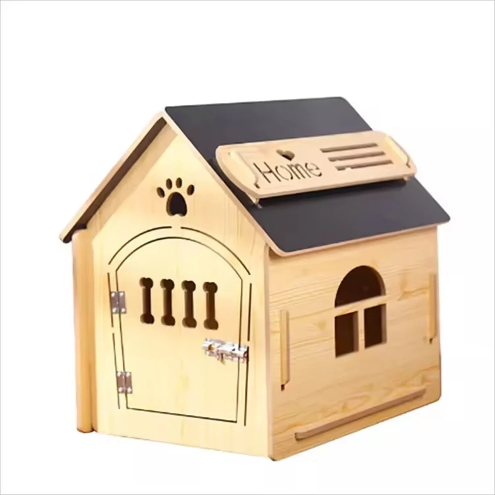 

High Quality New Pet House Wood Crafts Wooden Dog Kennel Small Animals Nest House Dog House