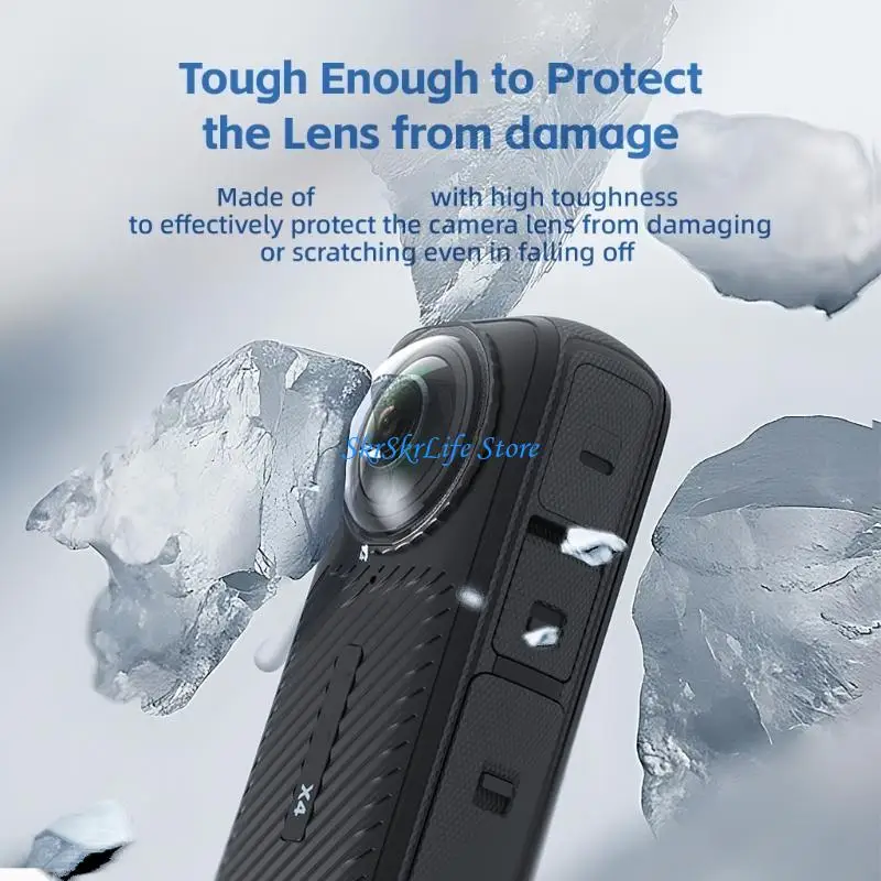 

E65E Anti Scratch Protective Caps Lens Cover for 360 Action Camera Lens
