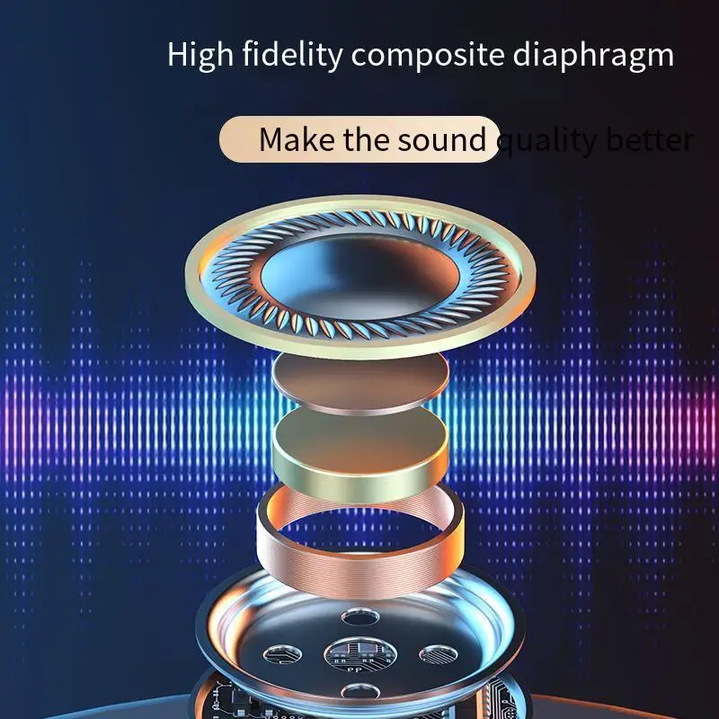 Настоящая Беспроводная Bluetooth-гарнитура Binaur с шумоподавлением, 5,3 ядер, для игр Apple, Huawei, Vivo, Xiaomi, OPPO, универсальная