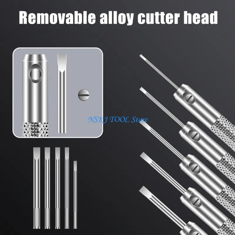 

L8RC 0.8-1.6mm Complete 5 Piece Screwdriver Set Suitable For Watch Repair Crafted For Clock Enthusiasts & Skilled Technicians