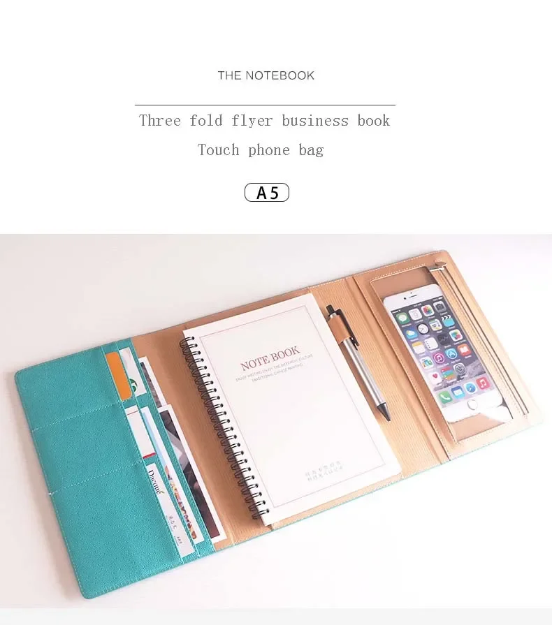 A5 Loose-leaf Creative Notebook Multi-function Coil Notepad Business Gift Box Set Hand Account Leather Case Notebook Case