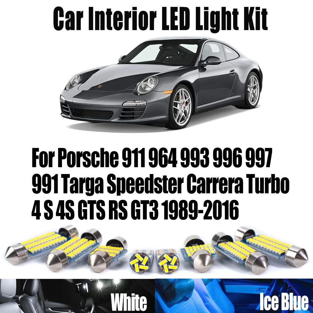 

Светодиодные лампы для чтения в салоне багажника, комплект для Porsche 911 964 993 996 997 991 Targa Speedster Carrera Turbo 4 S 4S GTS RS GT3