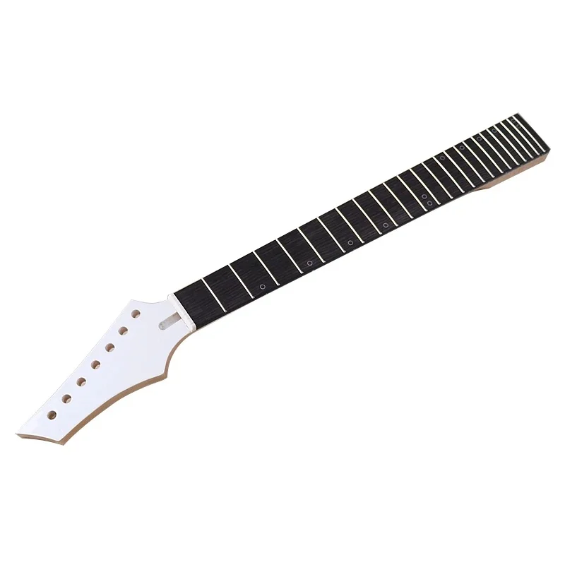 24 Frets 7 Strings Right Hand Reverse Electric Guitar Neck Maple Gloss Maple Fingerboard Guitar Replacement Parts