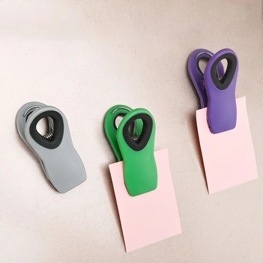 Moisture-proof Refrigerator Magnetic Clip Food Grade Non-slip Memo Note Magnet Clip Strong Magnet Food Sealing Clip Food