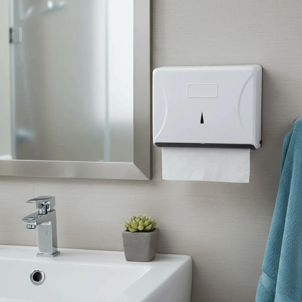 Waterproof Wall-Mounted Tissue Dispenser Large Capacity Modern Design Paper Towel Storage Box Plastic Tissue Holder Bathroom - view 5