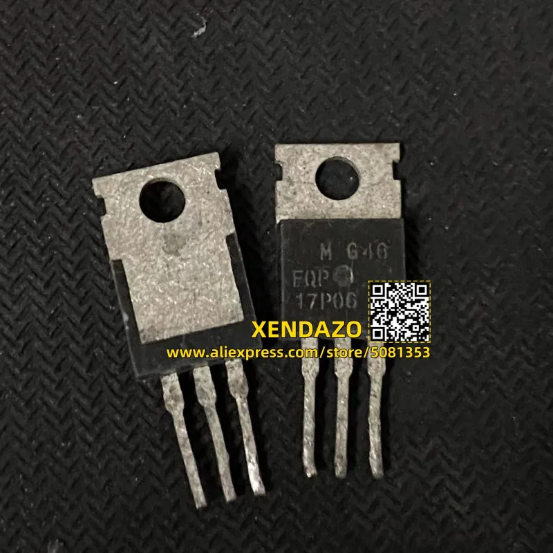 10pcs/lot Original FQP17P06 FQPF17P06 17P06  60V P-Channel MOSFET