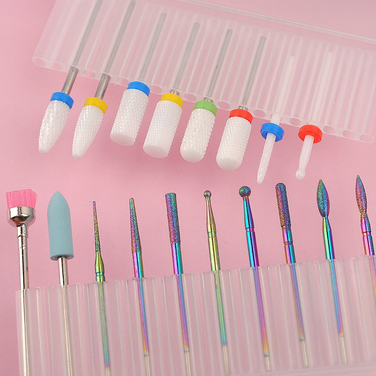 Electric Nail Drill Bits Define, Arquivo de Cutícula, Gel Acrílico Cerâmico, Nail Bit Kit, Ferramentas de Arte, 3,32 ", 19Pcs