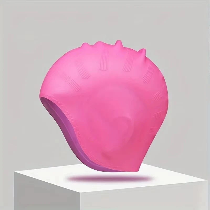 Gorro de natación silicona impermeable pelo largo con protección - imagen 3