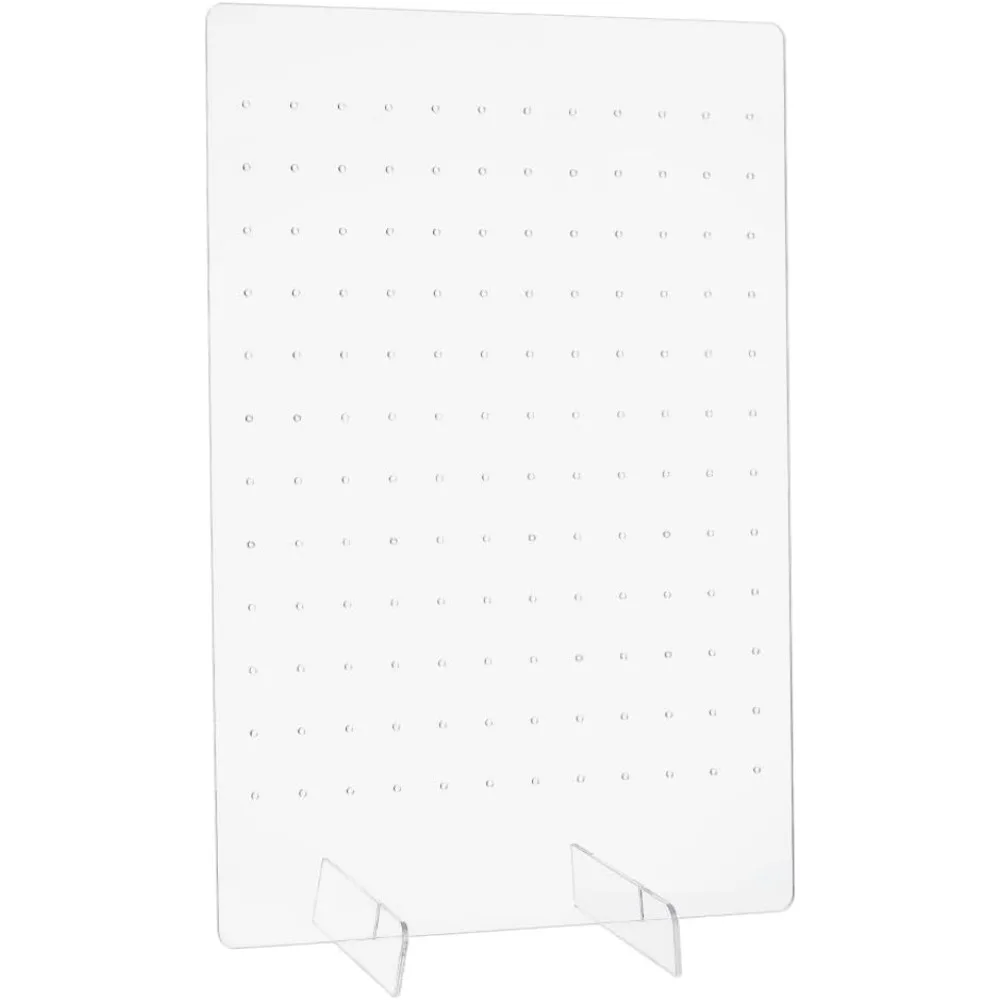 Pegboard Display Stand, 16.9 x 11.8 Inch Retail Rack Pegboard Display Board Clear Acrylic Earring Display Stands Keychain