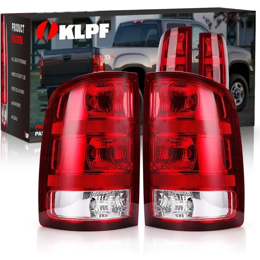 

Rear Brake Tail Light Compatible with 20072014 GMC Sierra 1500 2500HD 3500HD for Enhanced Visibility and Safety Includes Bulbs