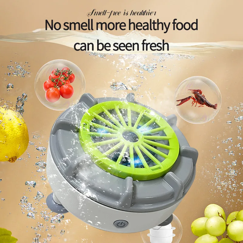 Fruit Cleaner Bowl Portable Fruit Washer Bowl Electric Food Purifier Automatic Water Cleaning Machine for Washing Draining Meat
