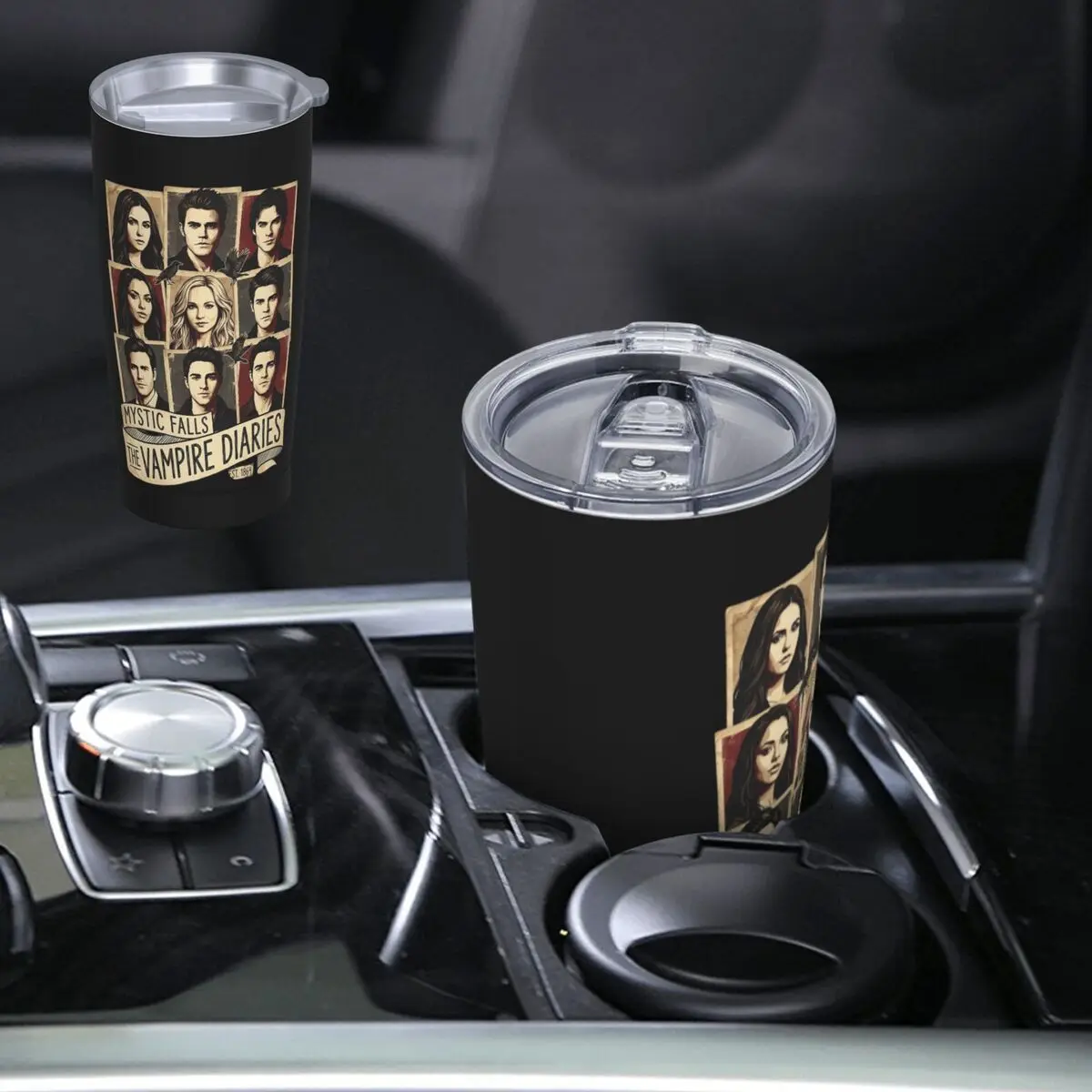 The Vampire Diaries Damon Salvatore TV Series Stainless Steel Tumbler Vacuum Insulated Mug Thermal Cold Cup Straw With Lid 20oz