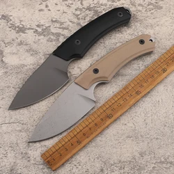 New DC53 Steel G10 Handle Fixed Outdoor Camping Survival Fruit Portable High Hardness EDC Knife