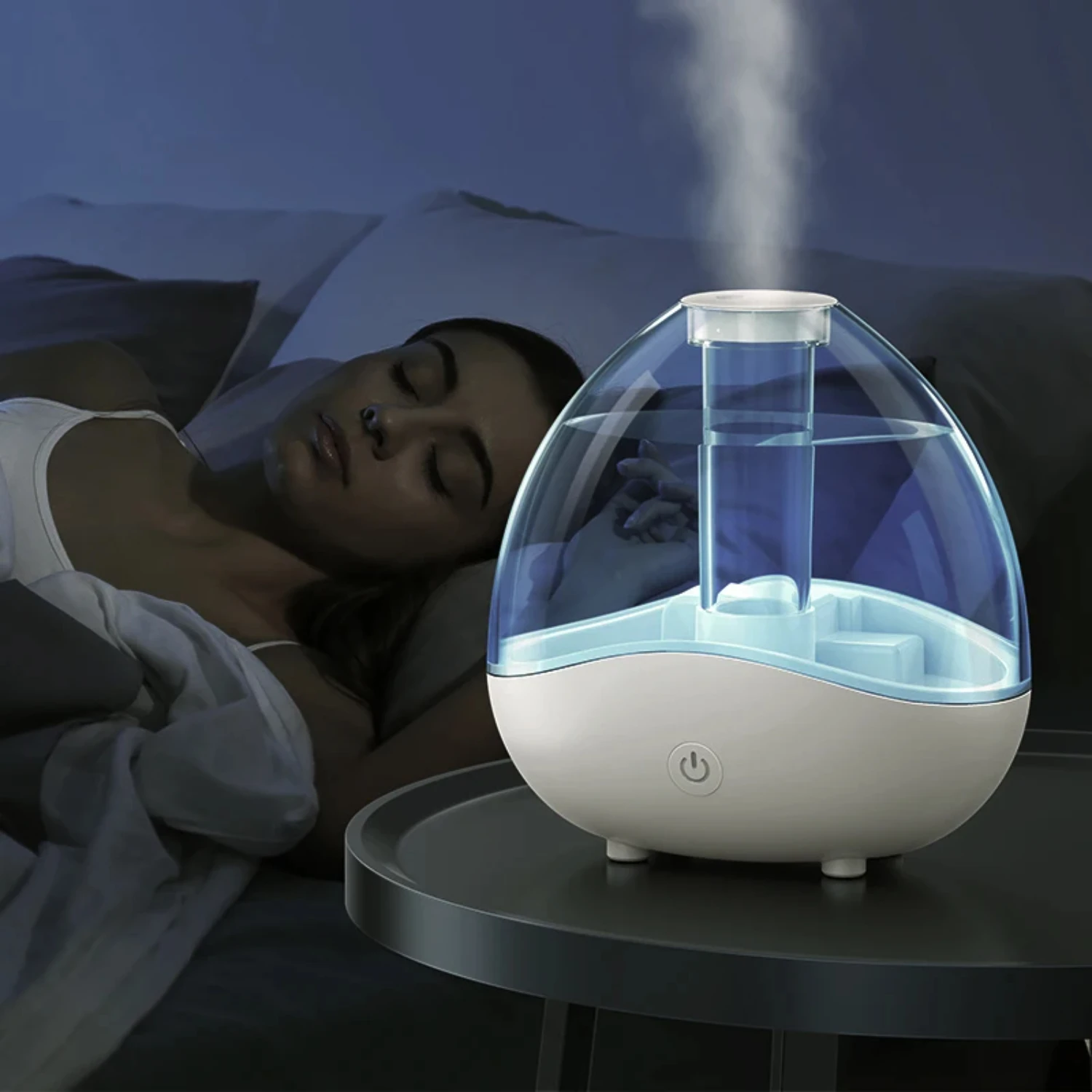 Humidificador de aire ultrasónico para dormitorio de 1,5 L fácil de limpiar