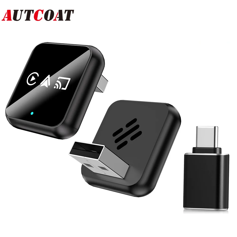 4 in 1 Wireless CarPlay Adapter 2026 Upgraded,4 in 1 Screen Mirroring Support AirPlay/Mirror Link, Mini Design, Bluetooth 5.0