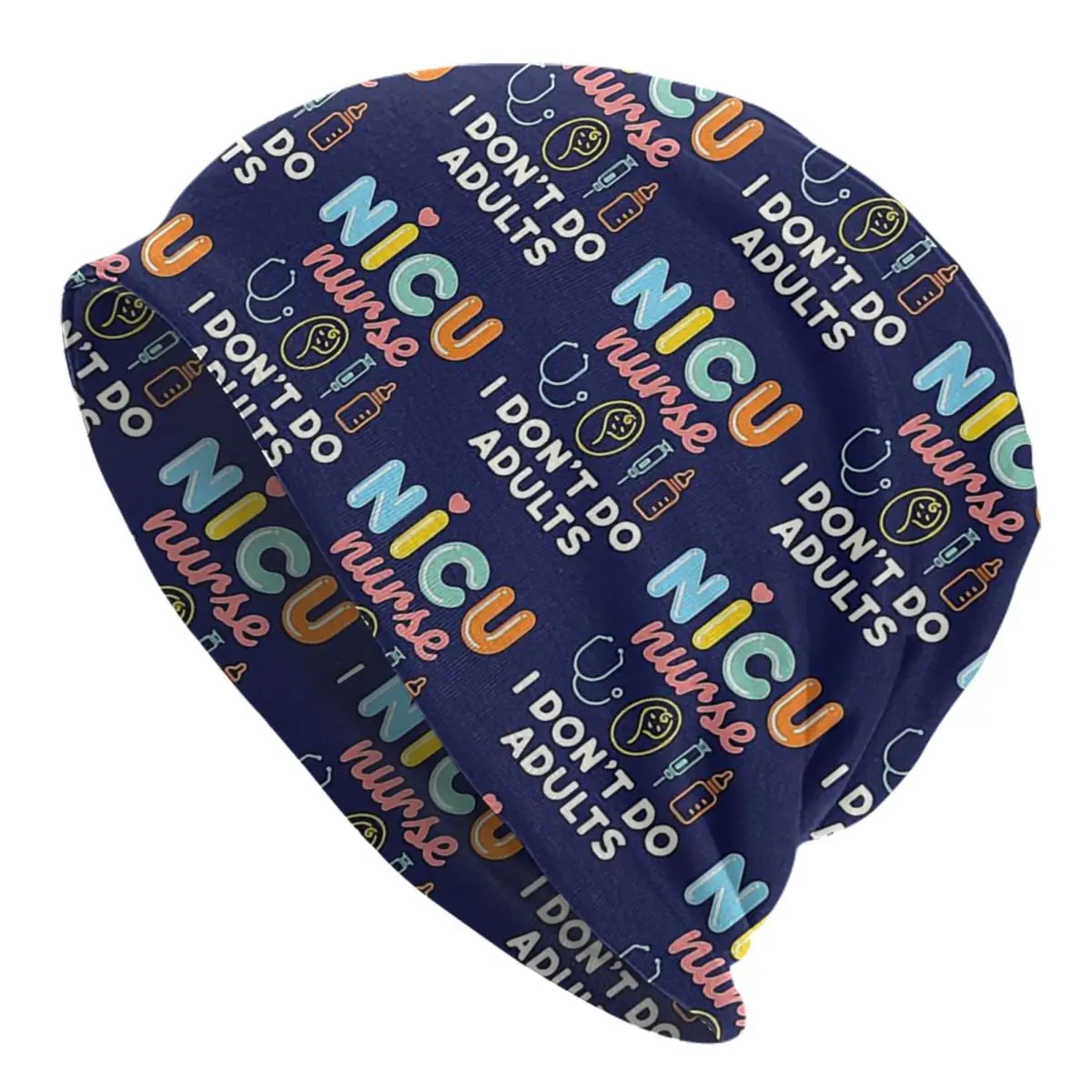 Funny NICU Nurse I Don't Do Adults Knitted hat for men and women nursing Gift Unisex winter warm brimless urinal hat