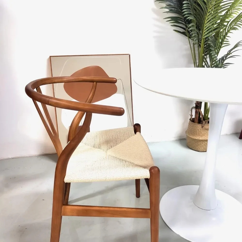 Wishbone Chair Natural Solid Wood, Modern Dining Chair, Wood Wishbone Chair Beech, Mid Century Chair.