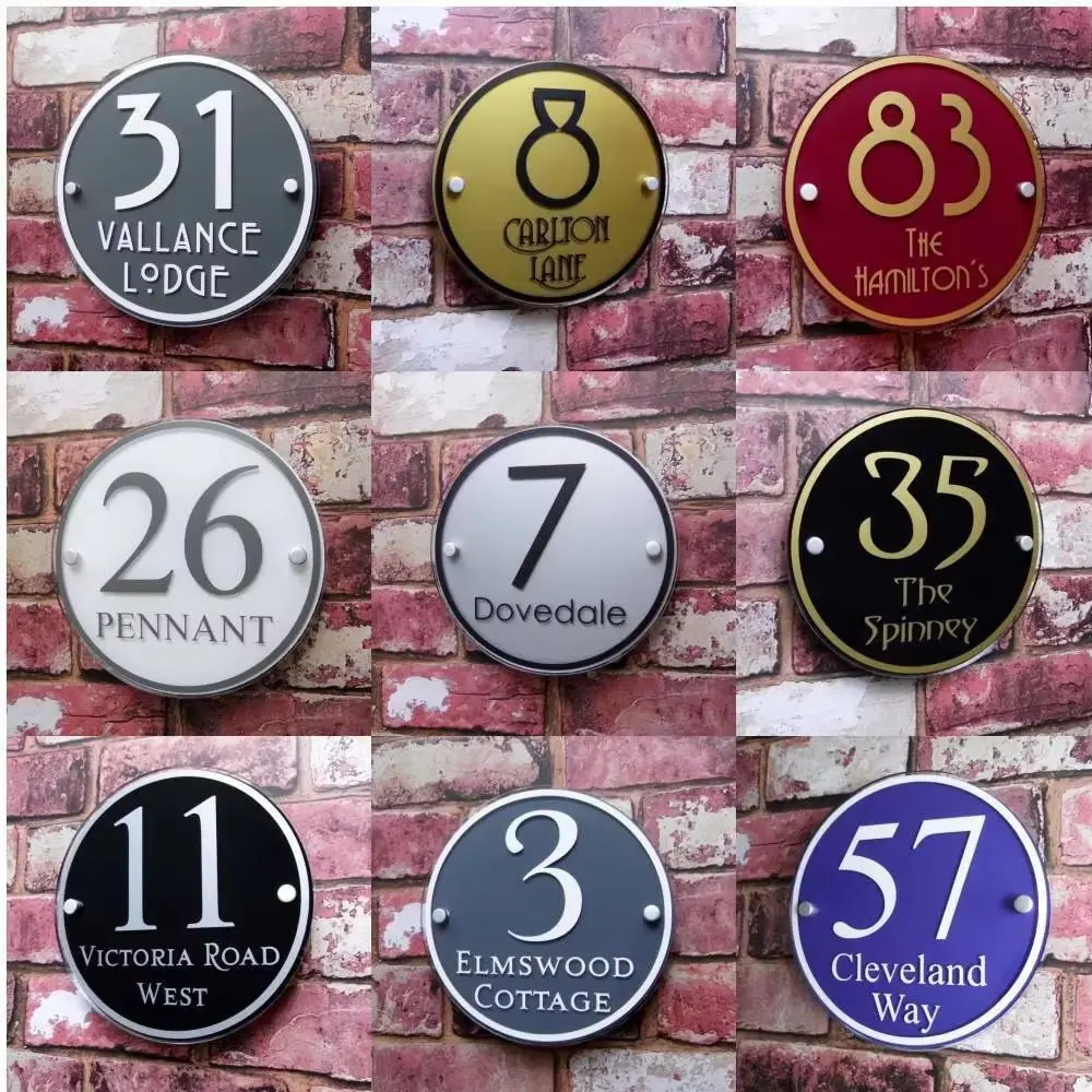 

Современные таблички с индивидуальным адресом, дневные двери, круглые стеклянные акриловые деловые таблички