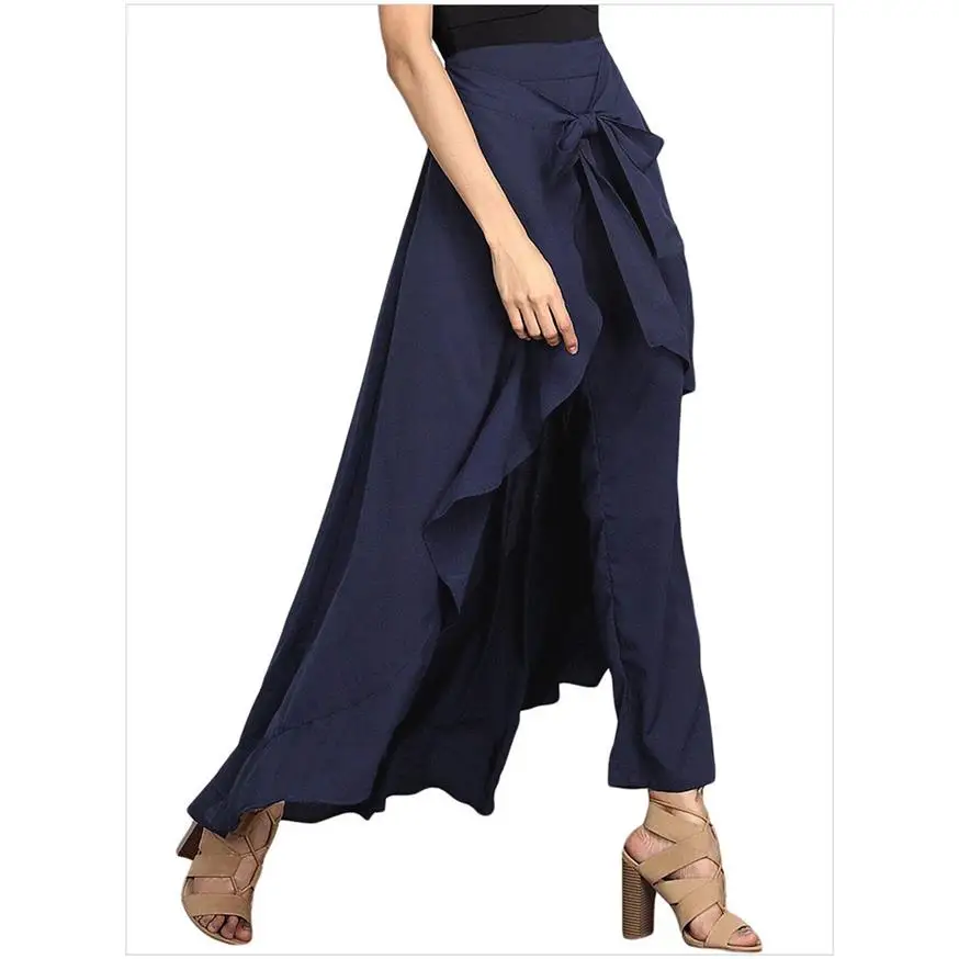 High Waist Wide Leg Pants Women's Autumn New Style Cleanfit Casual Pants High Waist Long Pants Cross-Border plus Size