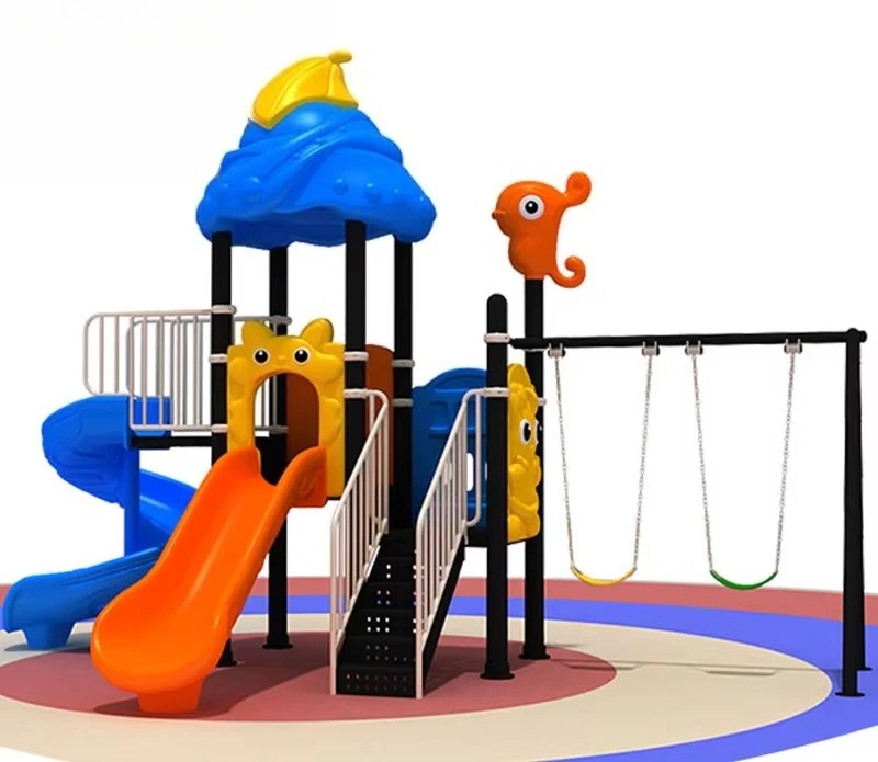 Large Durable Plastic  Kids' Swing Set Amusement Kids Park  Sports  Slide and Swing Outdoor  for Kids