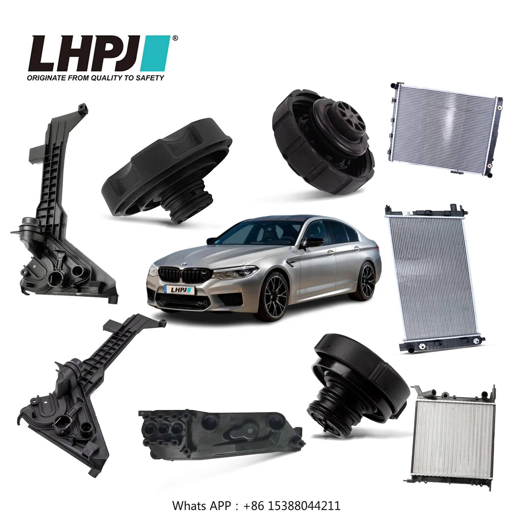 

LHPJ Auto Parts Aluminum Brazed Radiator Water Tank 17113400013 OE 1711 3400 013 For BM W X3 E83 Coolant Radiator