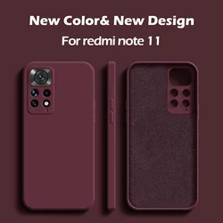 Funda de silicona líquida para Xiaomi Redmi Note 11, 12, 11S Pro Plus, 5G, carcasa suave para Xiaomi Redmi Note 11, 12, Note 11, Note 12 Pro Turbo fundas