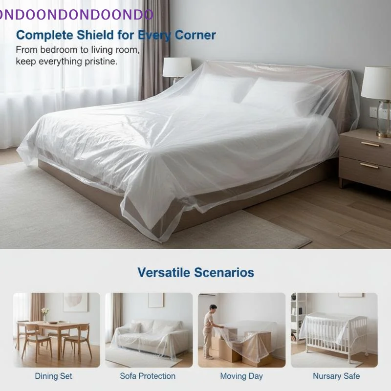 Disposable Furniture Dust Cover Thick Waterproof Flexible Durable for Home Moving Renovation Painting Long Time Storage