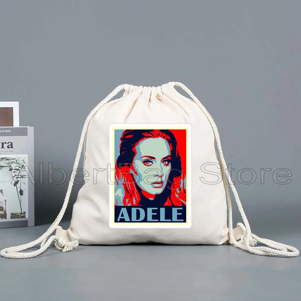 Hello It's Me Love Adele Music Singer Poster Cute Gifts Canvas Drawstring Bags Soccer Backpack Gym Sackpack Gifts String Bag