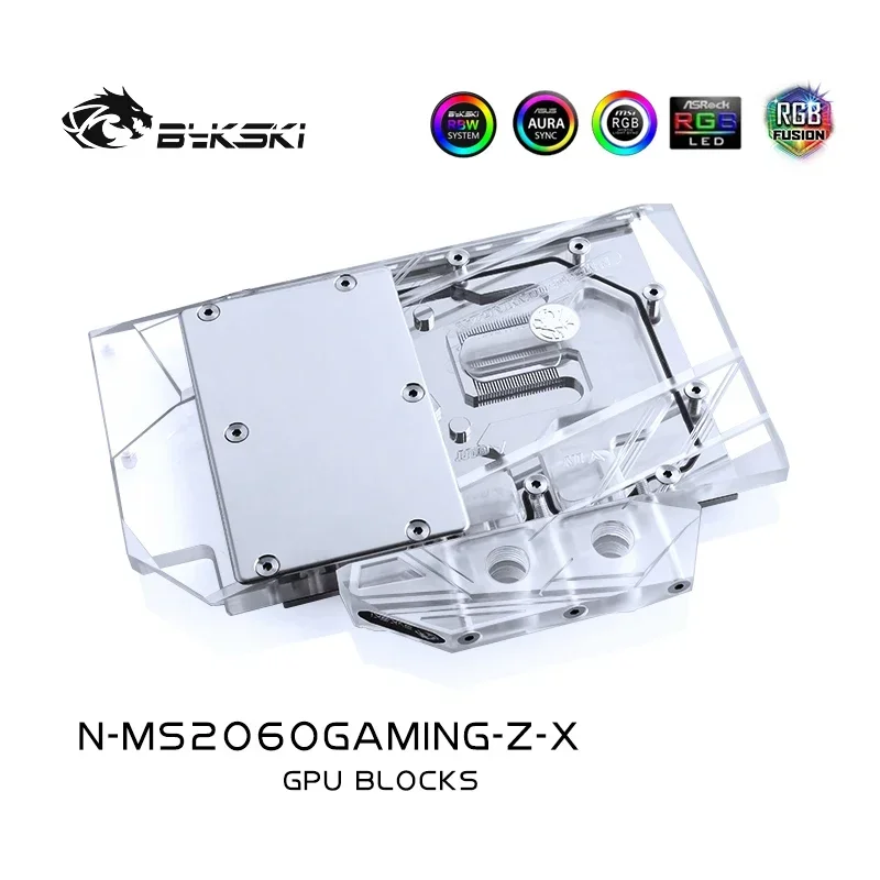 Bykski argolas para placa gráfica, cooler, vga, msi rtx2060 gaming z/avens, 5v/12v