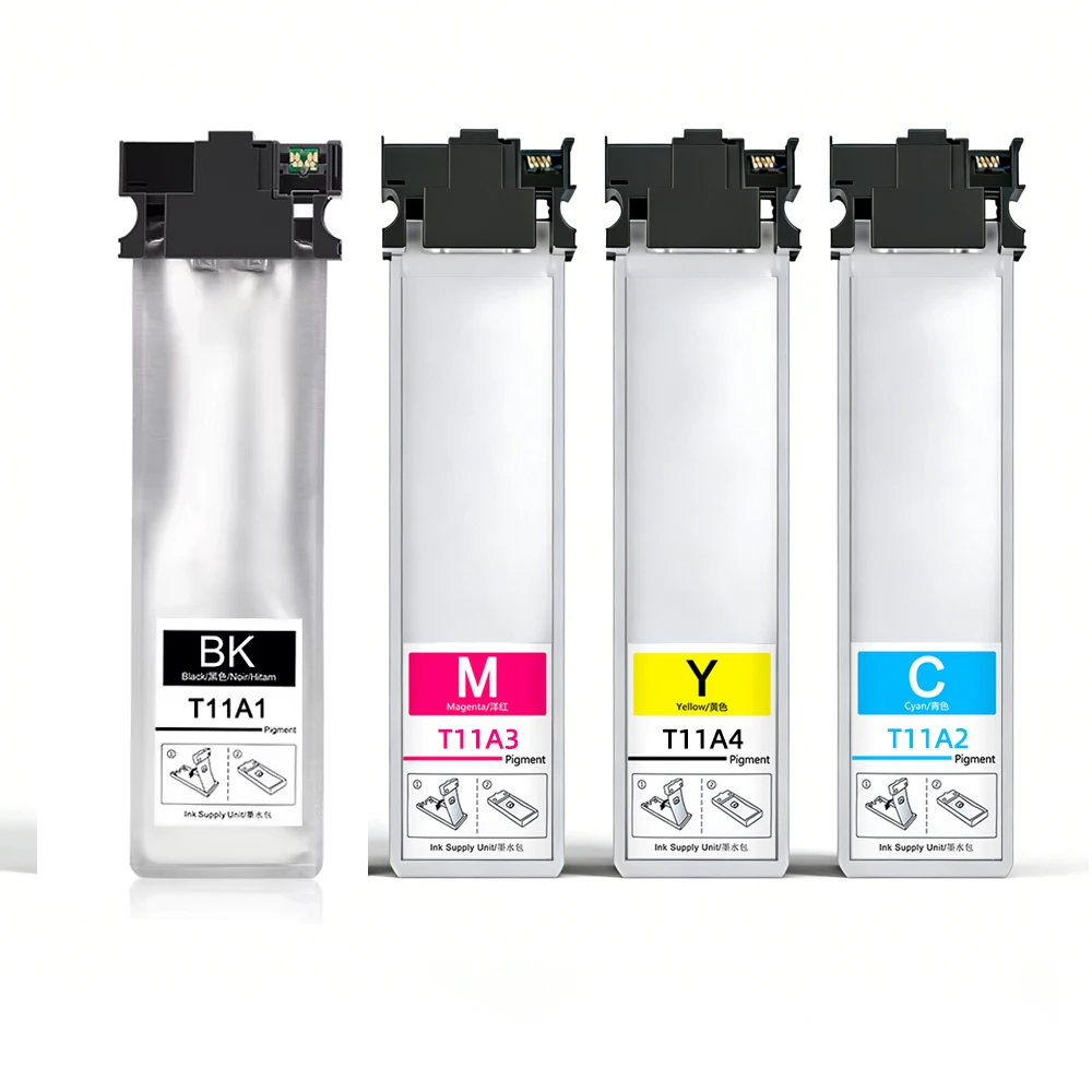 T11B1 T11A1 T11A4 Ink Bag With Pigment Ink Chip For Epson Pro WorkForce WF C5310 C5390 C5810 C5890 Australia Version