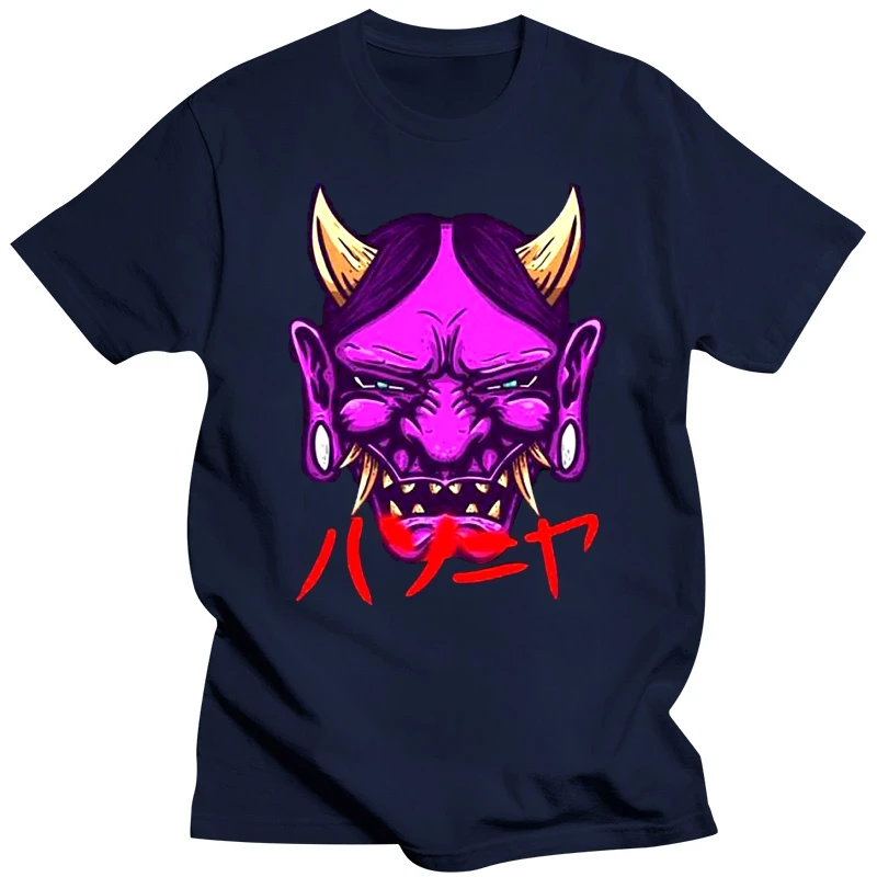 Hannya T-Shirt Man's Japan Demon Scary T Shirt Fun Purified Cotton Short Sleeves Tee Shirt Crew Neck Birthday Gift Clothes