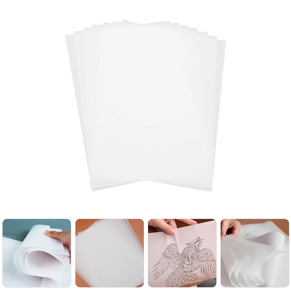 

100 A4 Translucent Art Tracing Sheets For Drawing Printing Sketching Wedding Invitations Clear Copying Sulfuric Paper For