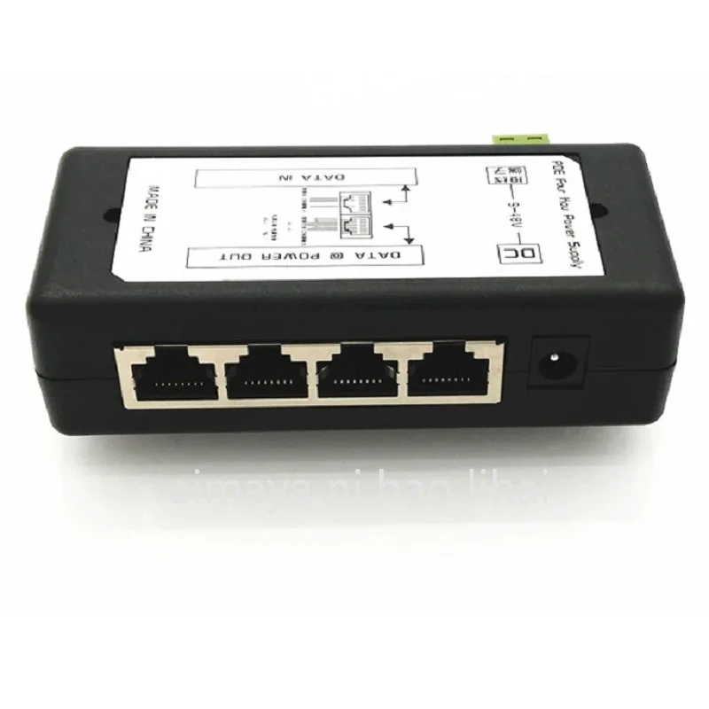 Four-port centralized POE power supply module 9-48V bridge monitoring solar cell power supply DC POE power supply box
