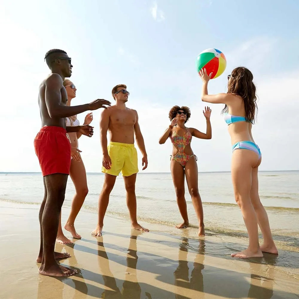 12 قطعة/6 قطعة أربعة ألوان كرة شاطئ كرة شاطئ قابلة للنفخ لحمام السباحة الرياضات المائية HO كرة شاطئ 20 كرة شاطئ قابلة للنفخ-Sum