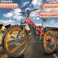 PULUMA 001 Electric Bicycle 1000W Powerful Motor 48V20AH Lithium Battery Mountain Electric Bike 27.5-In Tire All Terrain E-bike
