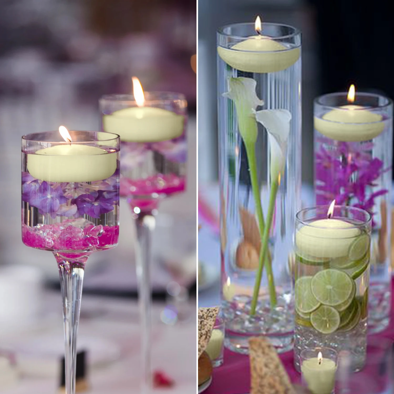 12 Pcs 2inch Ivory-Colored Floating Candles, Burn Time of 5-6 Hours, Floating Candles, Romantic Night, Portable Small Candle Set, Not Only a Beautiful Addition to Life, but Also the Best Choice for Co image 5