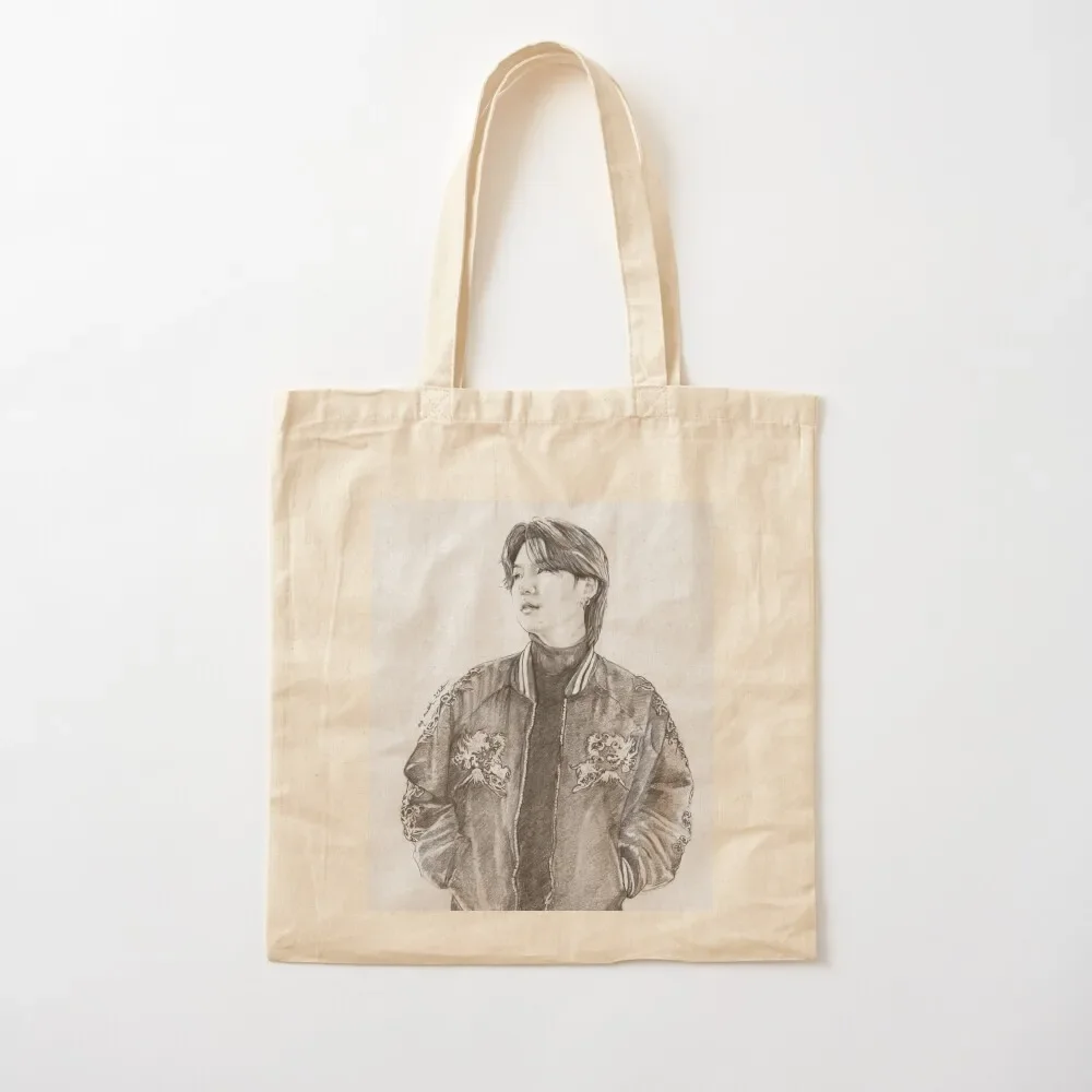 

Min Yoongi and Dragon Jacket Tote Bag Handbags women Canvas bag Handbags Tote Bag