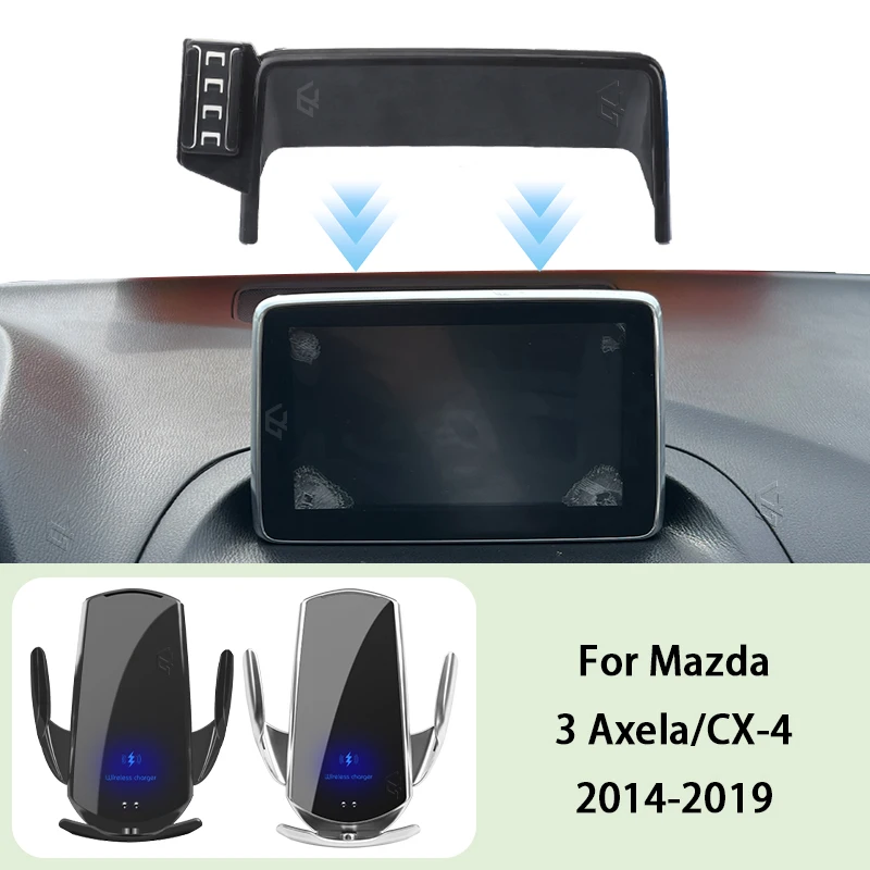 

Car Phone Holder Screen Panel Fixed Base For Mazda 3 Axeld CX-4 2014-2019 Car Mobile Phone Wireless Charging Mount Accessories