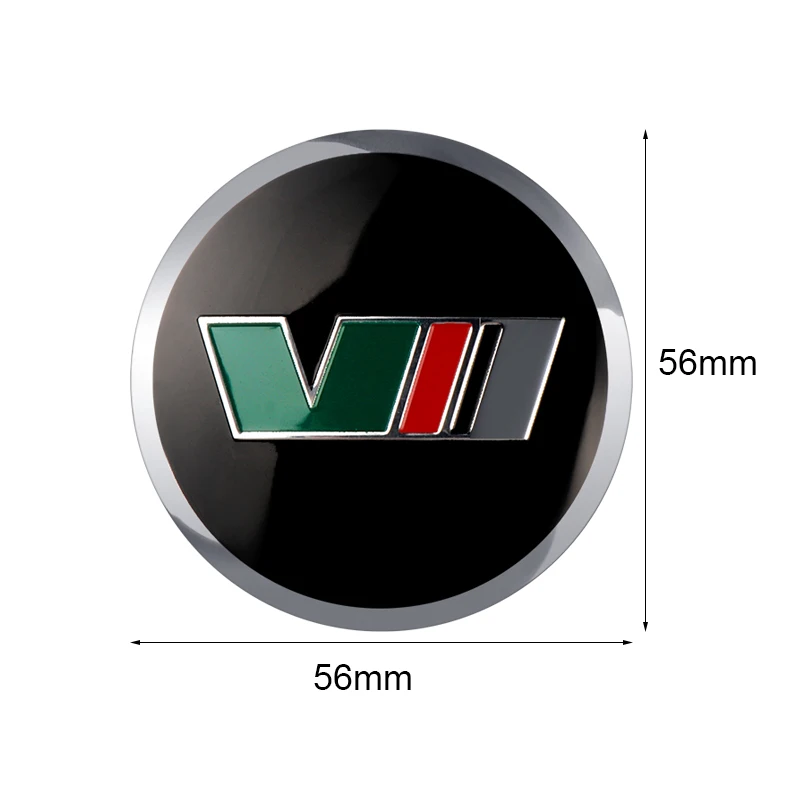 VII VRS Badge Emblem 4PCS 56/60MM Car Wheel Center Hub Cap Sticker For Skoda Octavia Rapid Fabia Superb Kodiaq Scala Karoq Kamiq