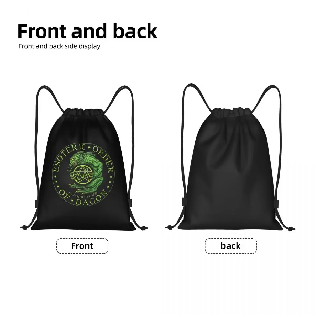 The Call Of Cthulhu Drawstring Backpack Bags Women Lightweight Lovecraft Mythos Gym Sports Sackpack Sacks for Traveling