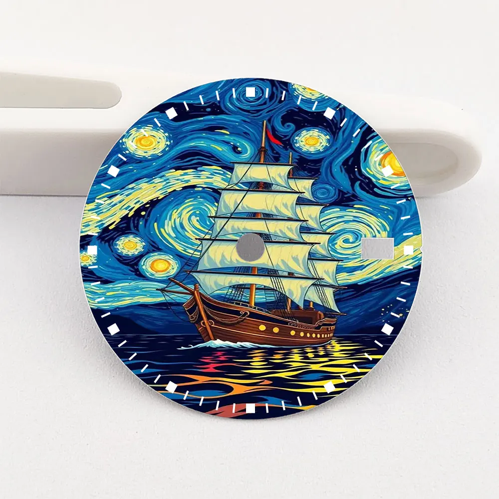 カスタマイズされた285mm文字盤nh35文字盤、クリエイティブなカラー印刷文字盤は、nh35-36ムーブメント時計アクセサリーに適しています。