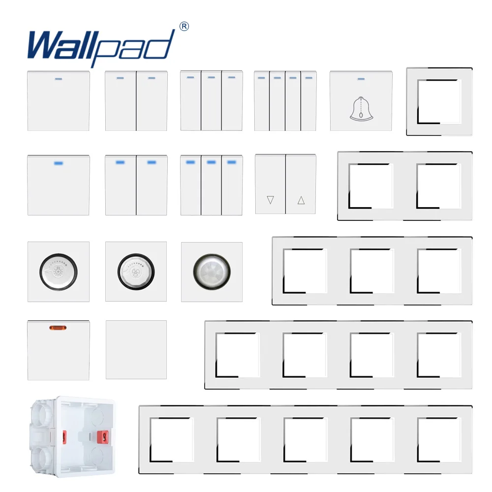 Wallpad Luxury Acrylic Panel Material White Color Frame HotelFrame Only  86*86mm 146*86mm