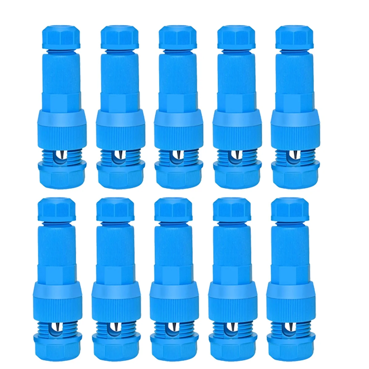 ABZD 10 قطع سلك موصلات إضاءة المناظر الطبيعية مقاوم للماء لموصل كابل قياس 12-16 للأضواء الخارجية باللون الأزرق