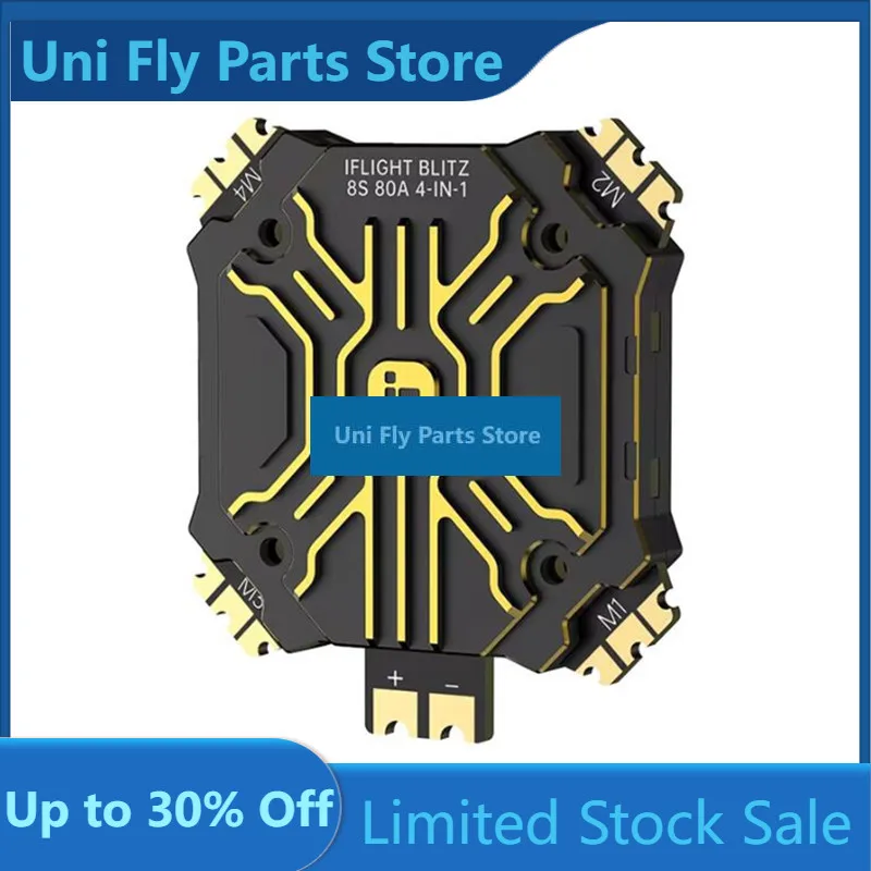 iFlight BLITZ E80A E80 Pro 4-IN-1 ESC With CNC Alum Cover Or Without CNC Cover with 35x35mm Mounting Holes for FPV Parts