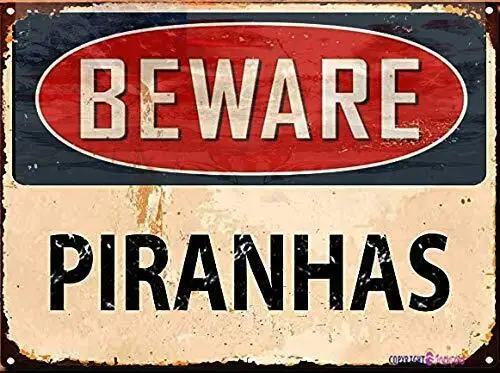 Металлический знак TSOSK в стиле ретро/Остерегайтесь пираньских знаков, домашняя пещера в стиле ретро, бар, клуб, набор...