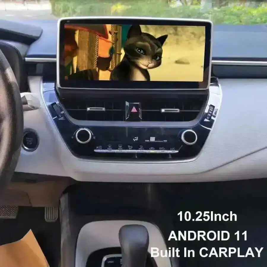 Carplay pour Toyota Corolla 2020 Navigation DSP 4G lecteur vidéo multimédia HU 1920*720 10.25 pouces Android 15 qled écran stéréo