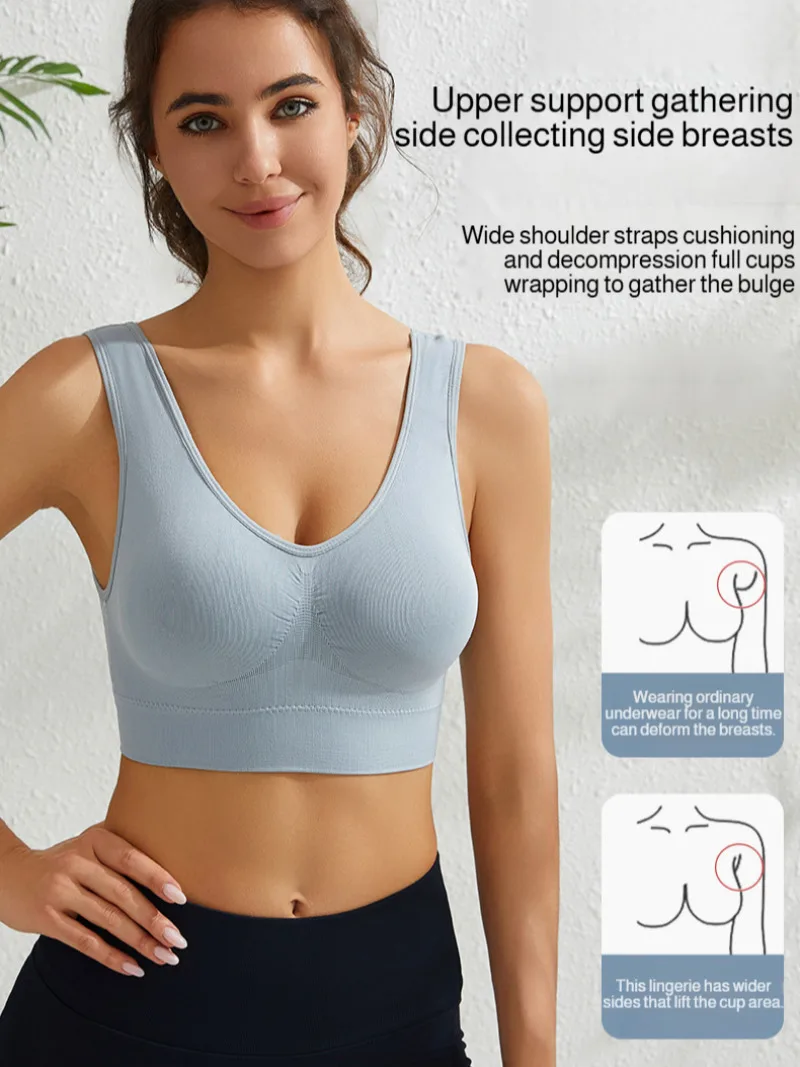 Push Up Sports Bra 2025 Sexy High Support Wirefree Breathable Womens Gym Yoga Running Activewear Bras