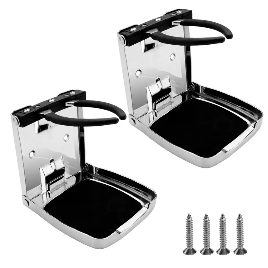 Сверхмощный складной подстаканник, нержавеющая сталь 304, регулируемый с противоударным усилителем, бесшумный дизайн, универсальный для автомобиля, лодки, автофургона, яхты Tr