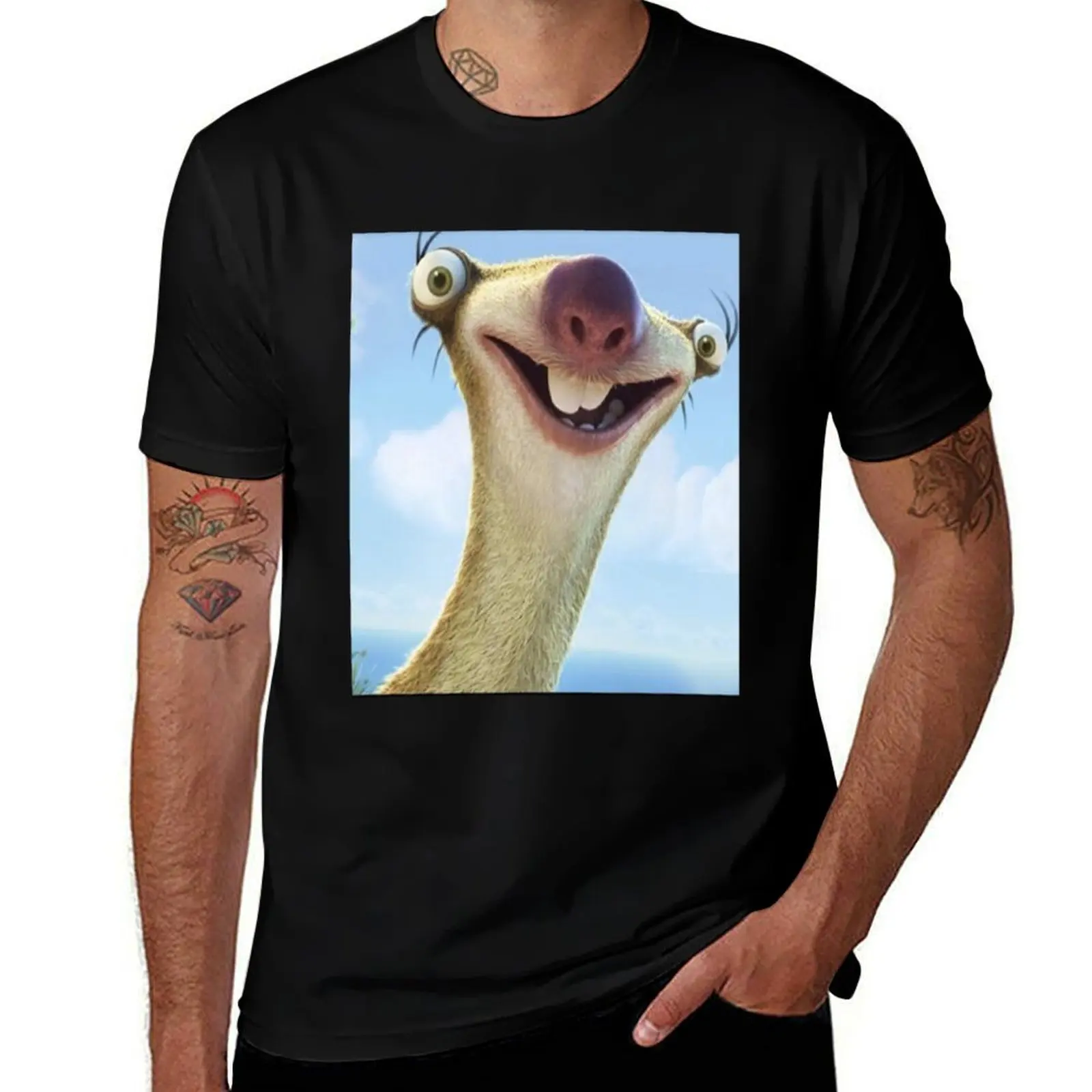 

sid the sloth T-Shirt t shirts for man pack cotton funny t shirts cotton t shirts for man graphic vintage T-shirt