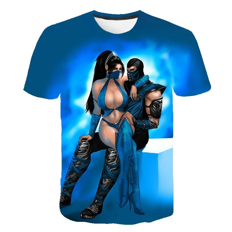 New Summer Style Mortal Kombat 3D Printed T-Shirt Men'S And Women'S Tops Casual Fashion Short Sleeve T Shirt Street Wear Cool